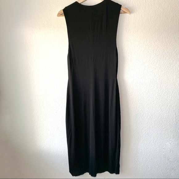 Alexander Wang Sleeveless Midi Jersey Bodycon Dress Black Medium - Picture 7 of 11